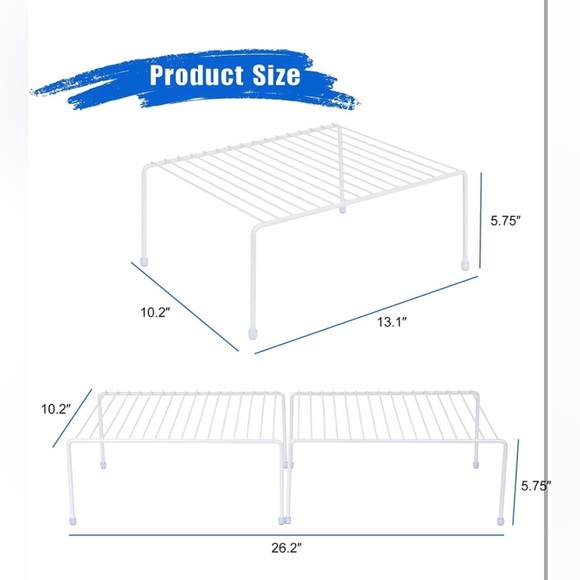Last one! Set of 6!! 13.1 x 10.2 Inch Cabinet kitchen Storage Rack Organizer - Picture 2 of 5